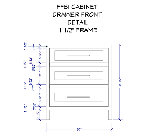 Face Frame Flush Inset Cabinet Cad Detail