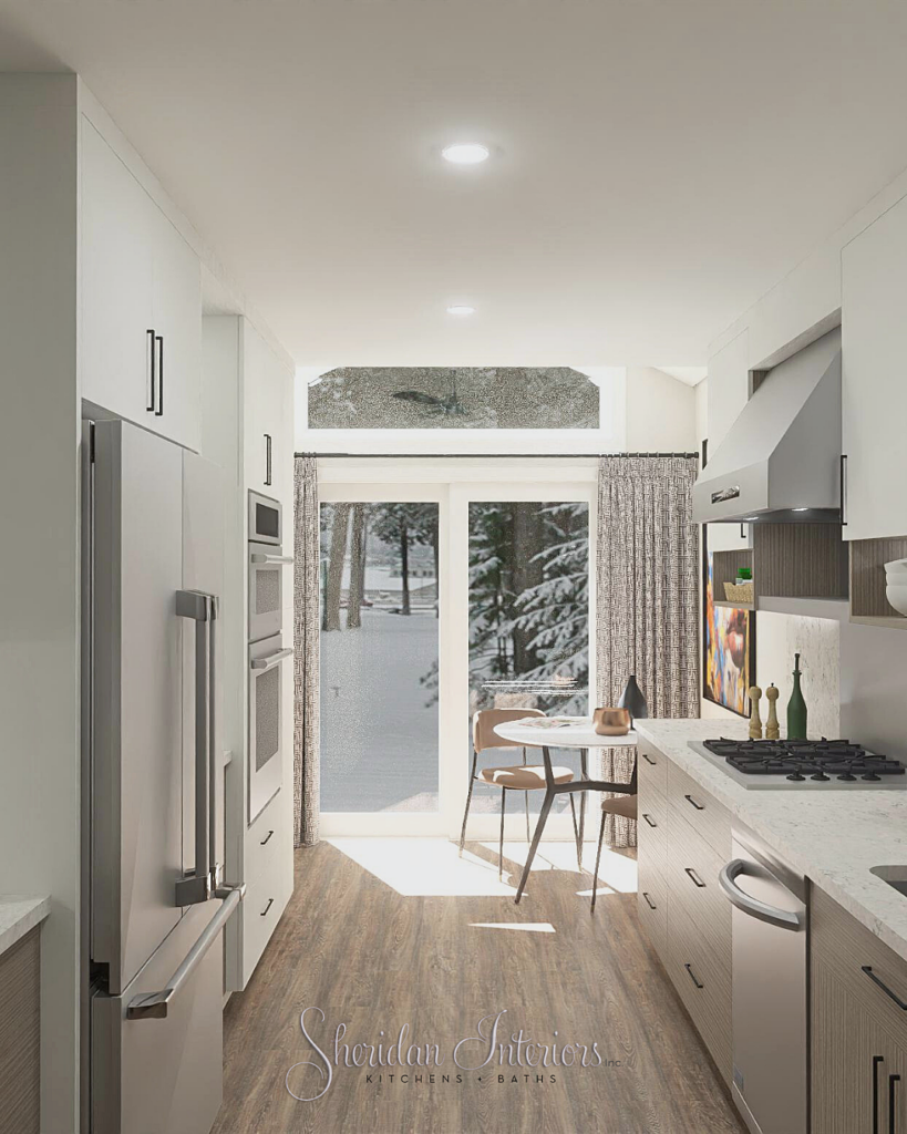 Contemporary Galley Kitchen with professional appliances by Sheridan Interiors, Ottawa Kitchen Renovations
