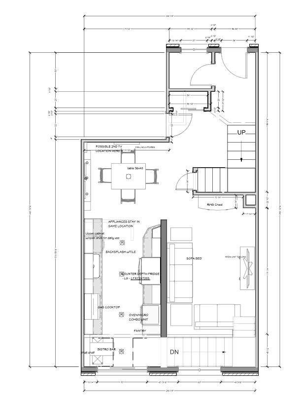 Galley Kitchen Floor Plan by Sheridan Interiors