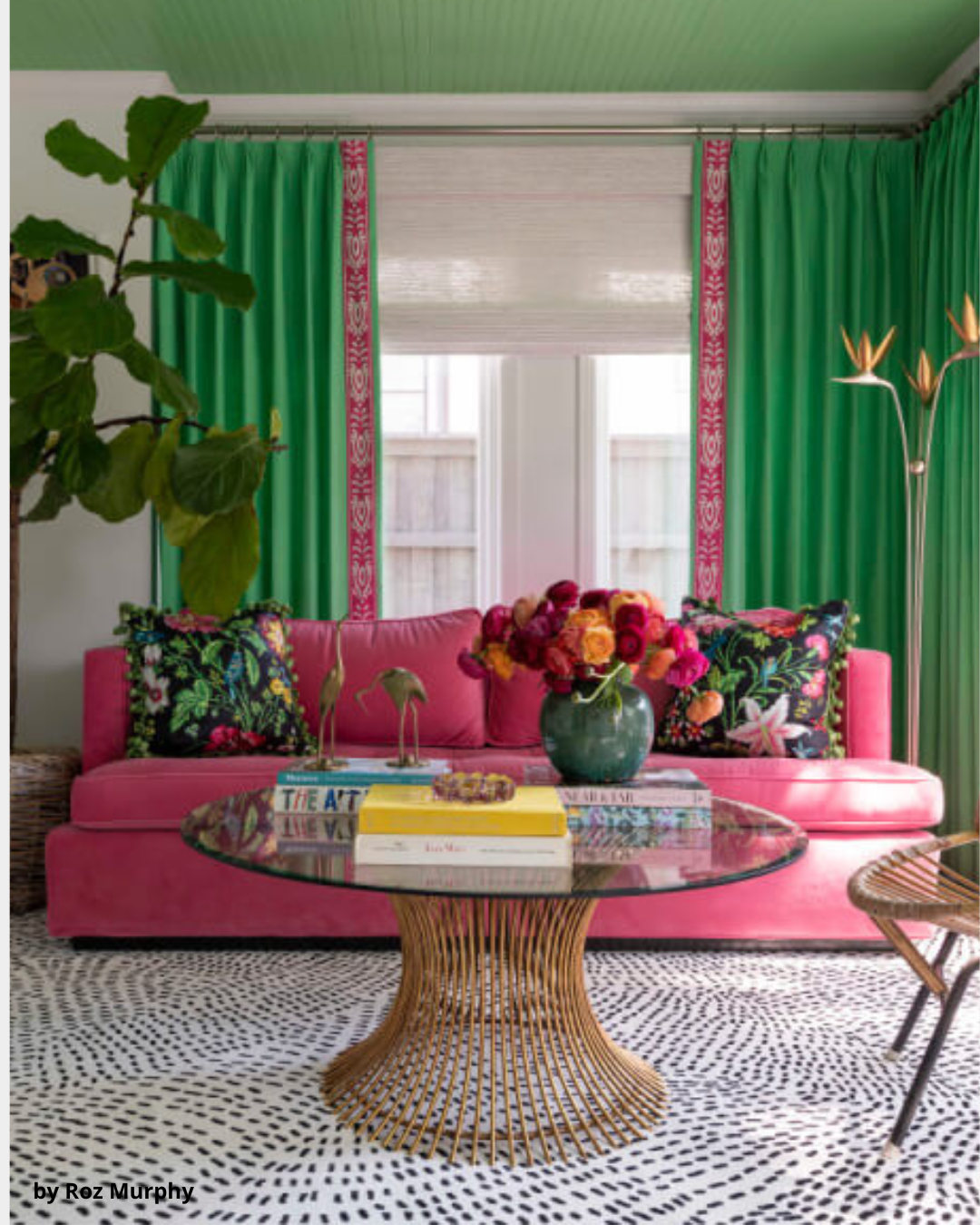 Vibrant Green Contemporary Living Room Sheridan Interiors