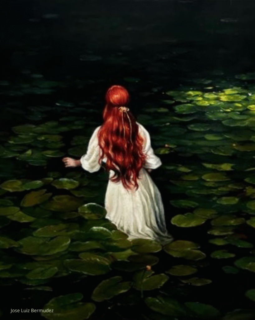 Dark & Moody Green traditional art 